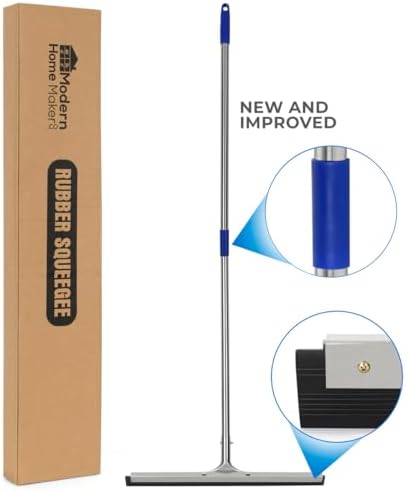 Floor Squeegee Scrubber 55inch Long Stainless Steel Handle - Image 2