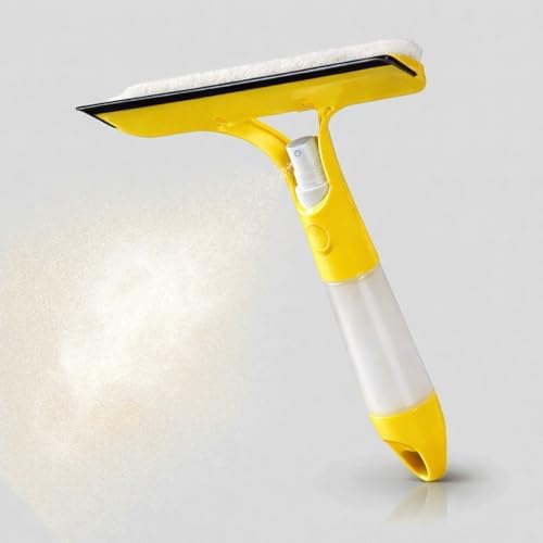 3-in-1 Window Squeegee with Spray Bottle, Handheld Glass Cleaning Tool with by Unknown