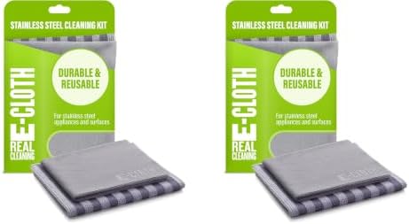 E-Cloth Stainless Steel Microfiber Cleaning Cloth Kit by E-Cloth