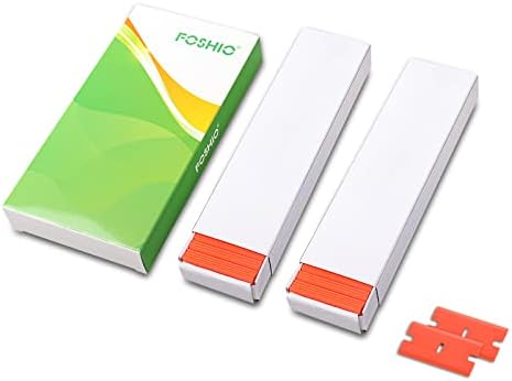FOSHIO Plastic Razor Blades 200PCS Double Edged 1.5 Inch Suit - Image 6