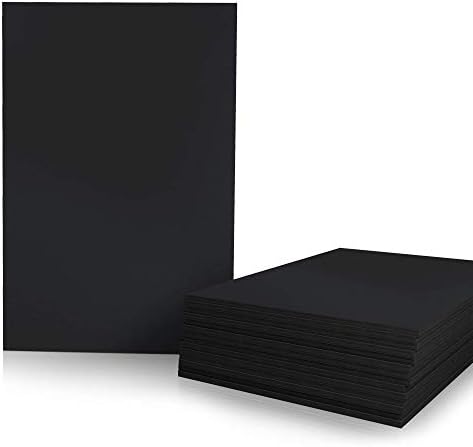15 Pack Foam Board | Black Foam Board 3/16 Inch Thick Black Core Mat | Backing Board for Presentations, Signboards, Arts, Display and Crafts with Double-Sided Sheet - 16x20 Inches