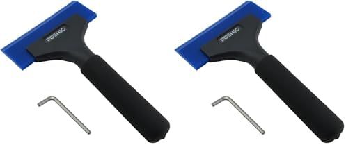 FOSHIO 2 Pack Rubber Water Blade Shower Squeegee Scraper Mirror Glass Wiper by FOSHIO
