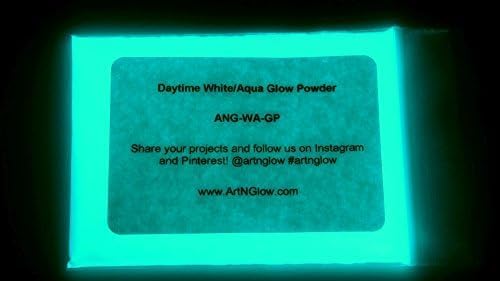 Glow in The Dark Pigment Powder - Neutral and Fluorescent Color for Art Painting, Fine Art, Nail Art Paint, and DIY Crafts - Long Lasting, 10+ Color Options - Neutral Aqua - (60 Grams/ 2.12 oz)