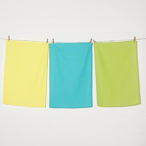 Now Designs Floursack Kitchen Dish Towels, Chartreuse/Turquoise/Leaf 20 x 30in - Image 4