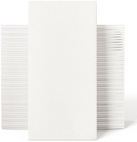 100 Count Disposable Hand Towels, Linen Feel Bathroom Hand Napkins, Soft And by JOLLYCHEF