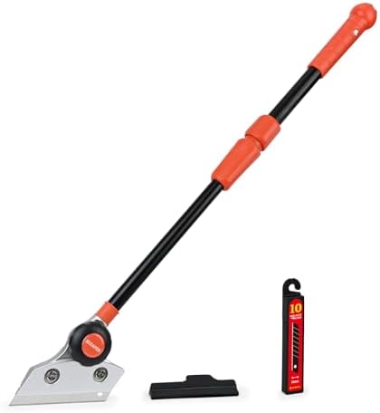 EHDIS Retractable Razor Blade Scraper Long Handle Heavy Duty Floor Scraper by EHDIS