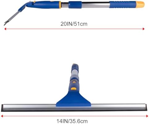 14" Window Cleaning Tool, All-Purpose Extendable Window Squeegee - Image 3