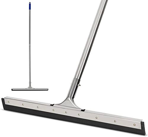 Floor Squeegee Scrubber 55inch Long Stainless Steel Handle by MHM
