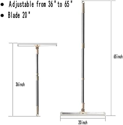 65" Adjustable Floor Squeegee Broom, Heavy-Duty, Wet/Dry - Image 6
