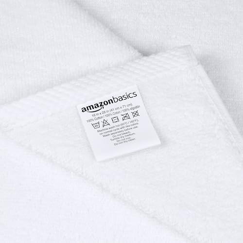 Amazon Basics 8-Pack Soft, Highly Absorbent, Quick-Dry Hand Towels, 100% Cotton - Image 3