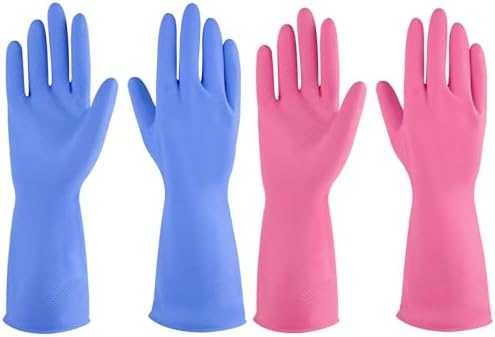 Rubber gloves dishwashing 2 or 4 Pairs by IUCGE
