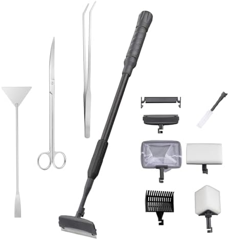 Carefree Fish 9IN1 Aquarium Cleaning Tools Long Handle Algae Scraper by CarefreeFish