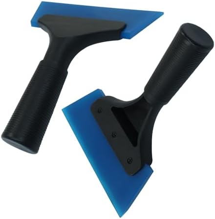 Hordion 2Pcs Small Squeegee 5" Rubber Blade Window Tint Squeegee Blue - Image 5