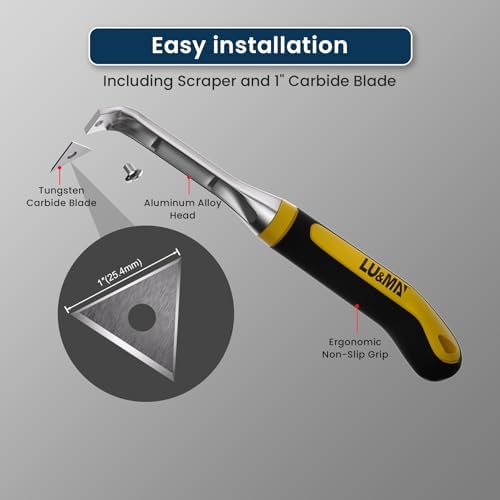 LU&MN Carbide Scraper Tool, 1-Inch Tungsten Carbide Triangular Blade - Image 3
