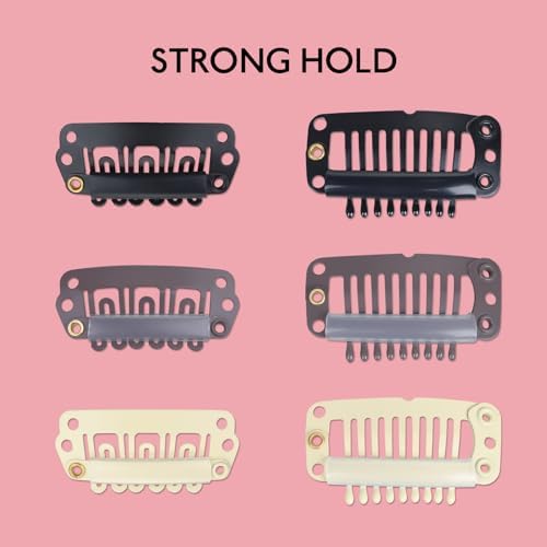WENNALIFE Replacement Clips for Clip-in Hair Extensions, Dark Brown - Image 6