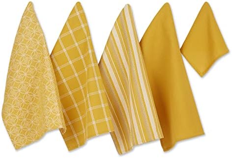 DII Assorted Woven Kitchen Set, Honey Gold, 5 Piece by DII