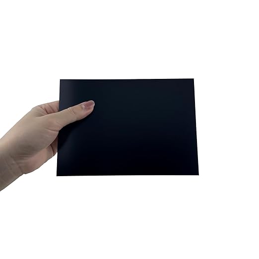 10Pcs Black Anodized Aluminum Sheet 5" x 7" x 1/32" (0.8mm) Corrosion-Resistant Metal Plates for Laser Engraving, DIY Crafting, Sign Making, Home Decor