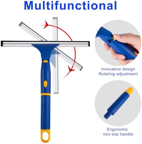 10" Swivel Window Cleaning Squeegee, All-Purpose Anti-Slip Window Squeegee - Image 3