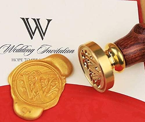 Vintage Santa Claus Monogram Sealing Wax Seal Stamp Gold Metal Handle Kit Custom Invitation Embellishment Christmas Gift Wrap Package Custom Logo Words Wax Seal Stamp Set