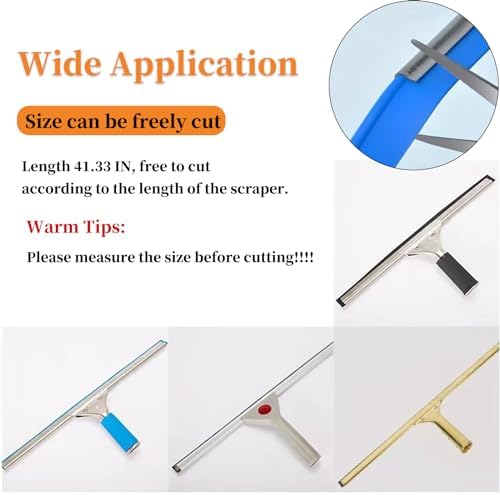 2 Pcs 41 Inch Squeegee Replacement Rubber Blade, Household Silicone Squeegee - Image 2