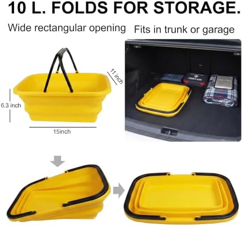 Window Cleaning Kit with 10L Collapsible Bucket - Image 4