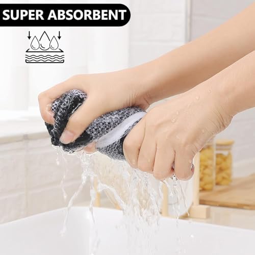 Homaxy 100% Cotton Kitchen Towels and Dishcloths Set of 10 - Image 5