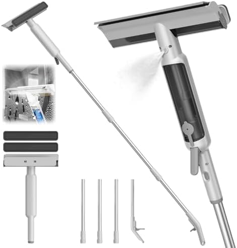 4 in 1 Window Squeegee with Water Tank, Window Cleaner Tool with Remote Control by Unknown