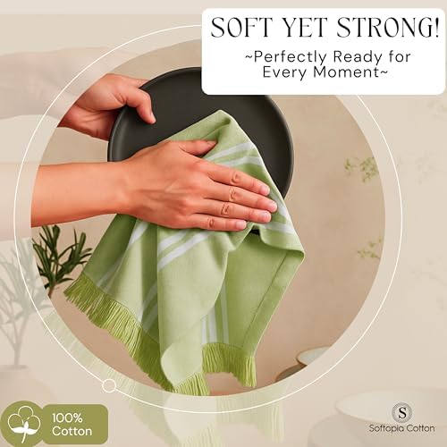 Multi Color Kitchen Towels 4 Pack, 16x26 Inches, Striped Tea Towels, Quick Dry - Image 3