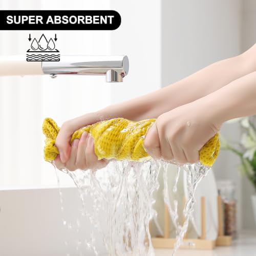 Homaxy 8 Pack 100% Cotton Kitchen Towels and Dishcloths Set - Image 3