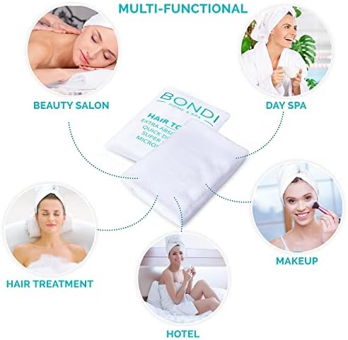 Bondi SPA Microfiber Hair Towel – Dries Hair 50% Faster – Anti-Frizz Towel - Image 4