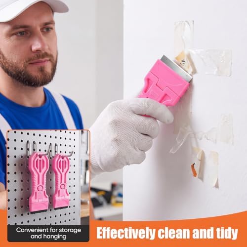 4 Pack Razor Blade Scraper, 25 Blades, Long Handle Scraper Tool - Image 7