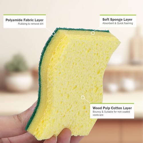 AIDEA Sponges Kitchen, Heavy-Duty Scrub Sponges, Sponge - Image 3