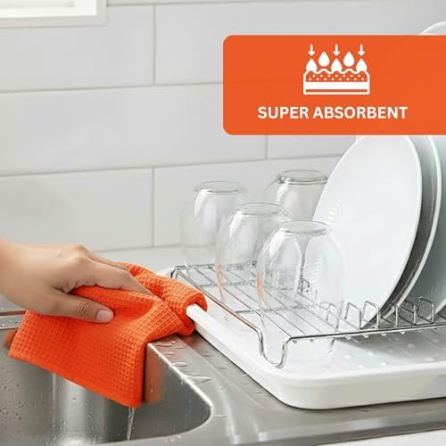 PurpleEssences Solid Kitchen Cloths, Dish Towel 15x25 Set of 6 - Image 2