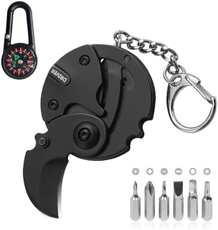 7-in-1 mini outdoor folding multifunctional tool by Unknown