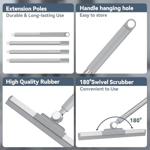 Floor Squeegee with 180° Rotating Head, Squeegee - Image 6