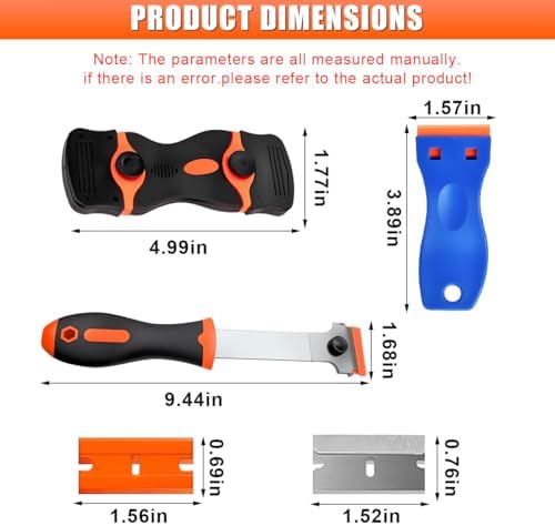 3PCS Razor Blade Scraper, Car Window Cleaning Scraper - Image 2