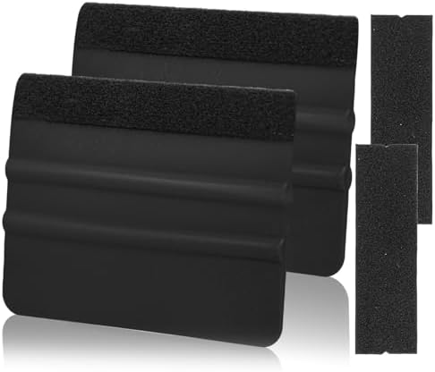 AMZDEPOT Vinyl Wrap Squeegee 2Pcs Black by AMZDEPOT