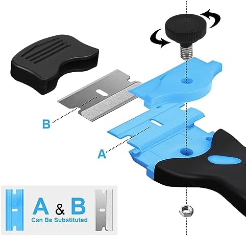 Ainiv Razor Blade Scraper, 2-in-1 Multifunctional Scraper Tool - Image 2