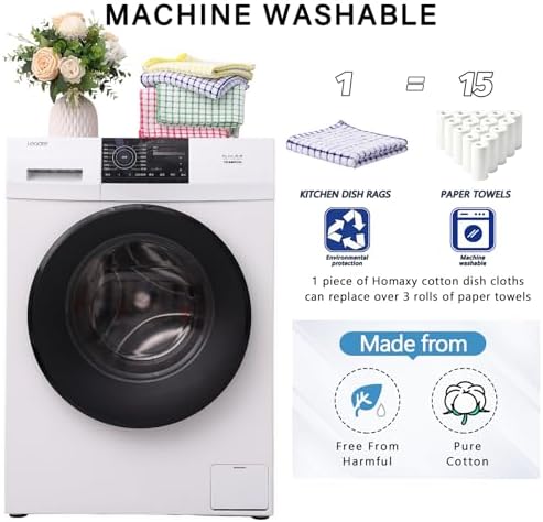 Kitinjoy Cotton 10 Pack Terry Kitchen Dish Cloths - Image 6