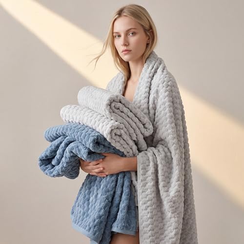 REDKISS Microfiber Bath Towels of 4-27x55 Inches Bath Towel Large, Highly - Image 3