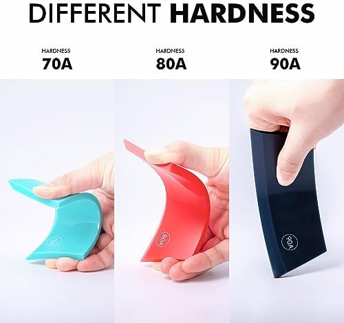 FOSHIO 3 Pack Different Hardness Small Squeegee, Non-Slip Handle Rubber PPF - Image 2