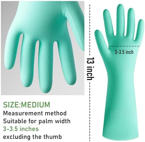 Rubber Cleaning Dishwashing Kitchen-Gloves - Image 6