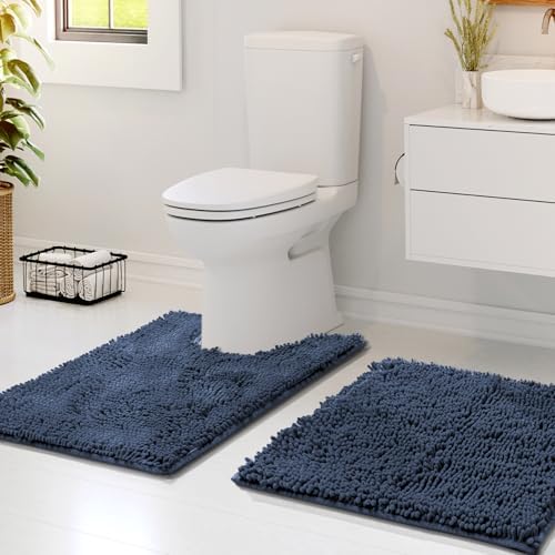 Hearth & Harbor Bathroom Rugs, Chenille Bath Mat by HearthHarbor