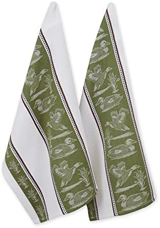 DII Woodlands Collection Dishtowel Set, Duck Jacquard, 2 Piece by DII