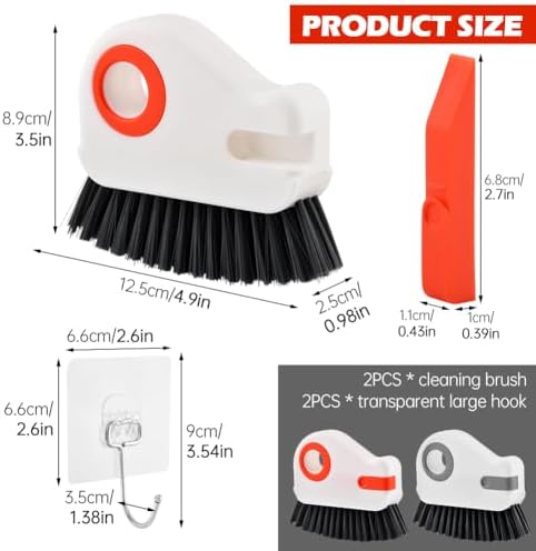 Crevice Cleaning Brush Tool, Hard Bristle Gap Scrubber - Image 3
