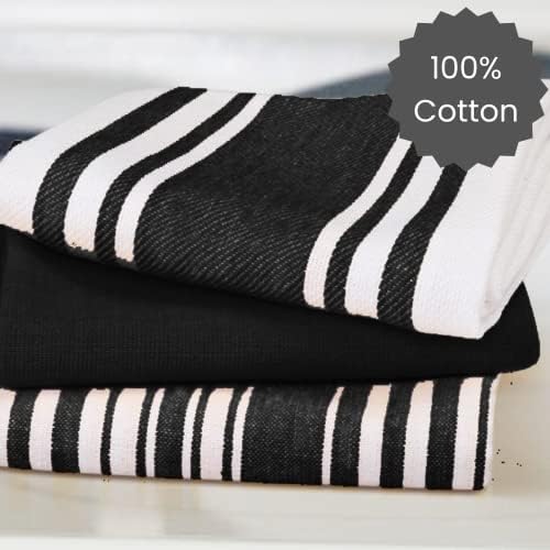 Cotton Clinic Assorted Kitchen Towels 5 Pack – Soft Absorbent Quick Drying - Image 3
