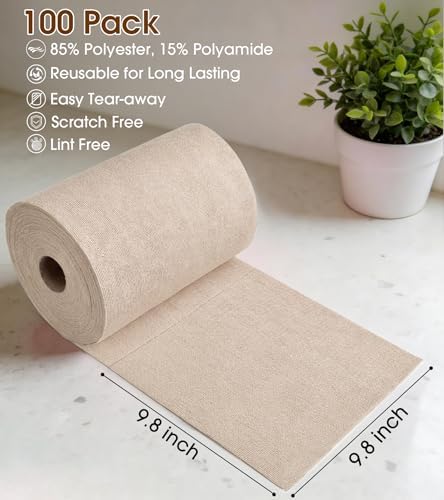 KitchLife Microfiber Cleaning Cloth Roll, 100 Pack - Image 2