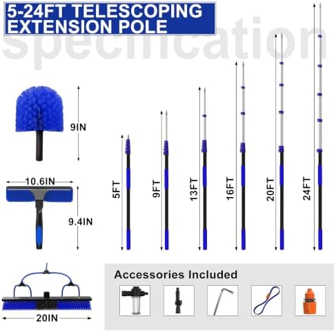 Buyplus 30FT Reach Solar Panel Cleaning Brush Kit - Image 3