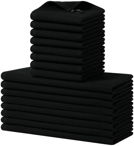 Homaxy 16 Pack 100% Cotton Kitchen Towels and Dishcloths Set by Homaxy
