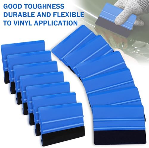 WRAPXPERT Blue Felt Squeegee, Medium Hardness Vinyl Squeegees Scraper Tool Kit - Image 4